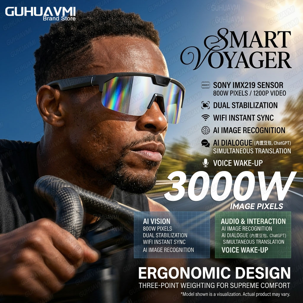 Audio Hd Music - Photochromic Smart Glasses 1200P HD Camera