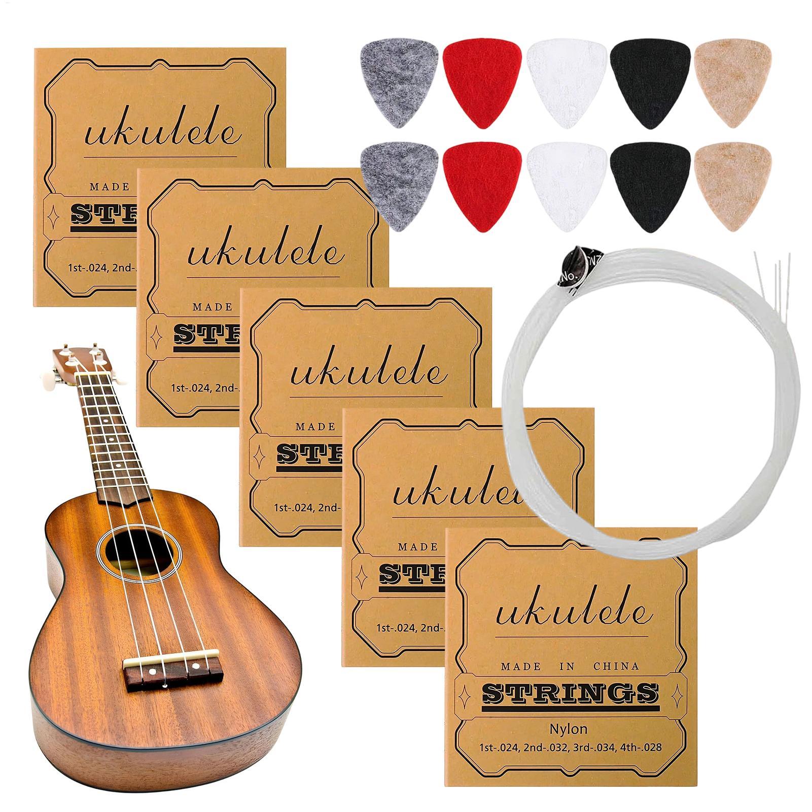 Ukulele Beginner Kit - 5 Sets Ukulele Strings Kit Premium