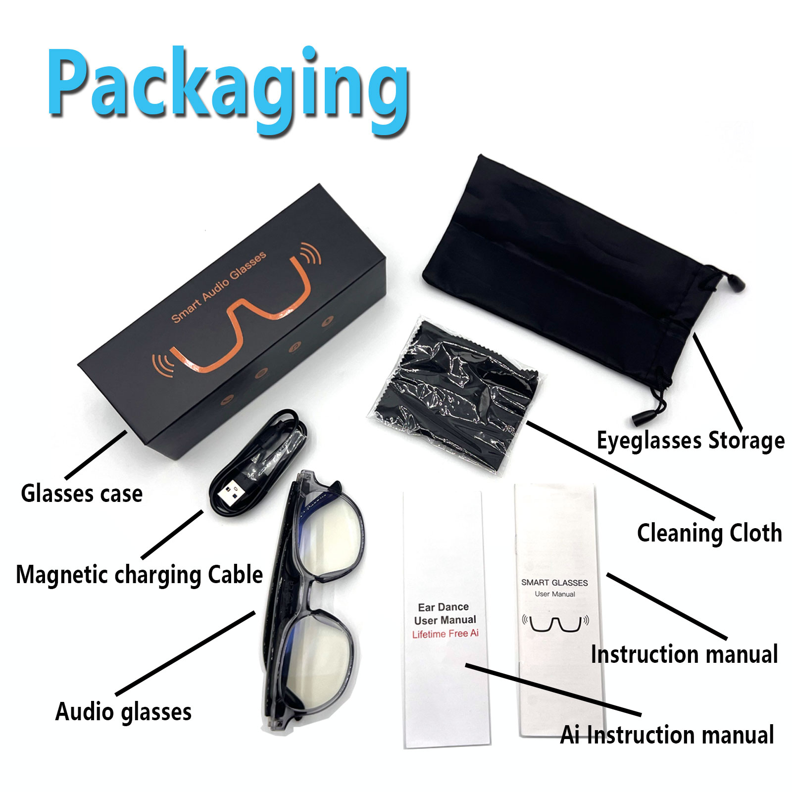 Audio Music App - Smart Audio Glasses, Real-Time Translation Via
