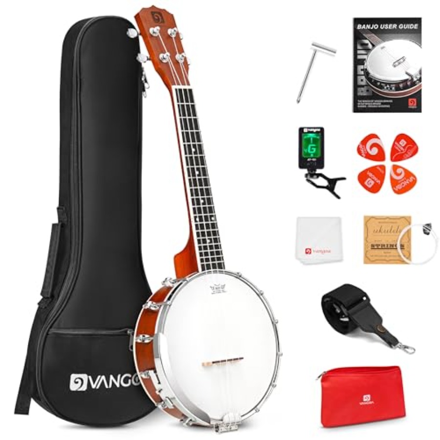 Ukulele Beginner Kit - Banjolele 23 Inch with Premium REMO