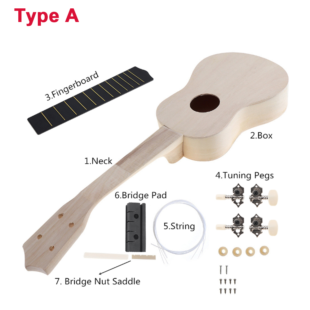 Ukulele Beginner Kit - DIY Ukulele 21 Inch Kit Deer