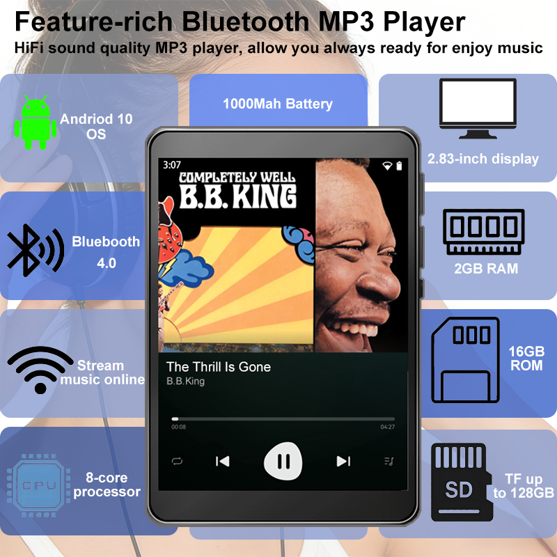 Audio Music Mp3 Download - WiFi MP3 Player Andriod 10 Spotify
