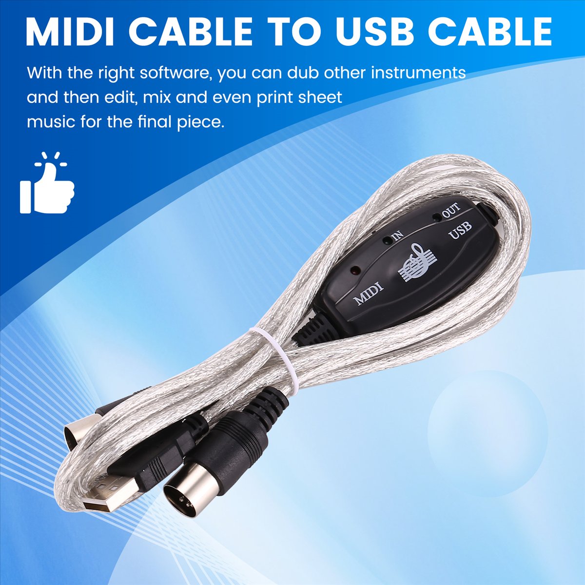 AA80 USB to MIDI 5Pin Cable Co - Audio Music Edit 评论和价格