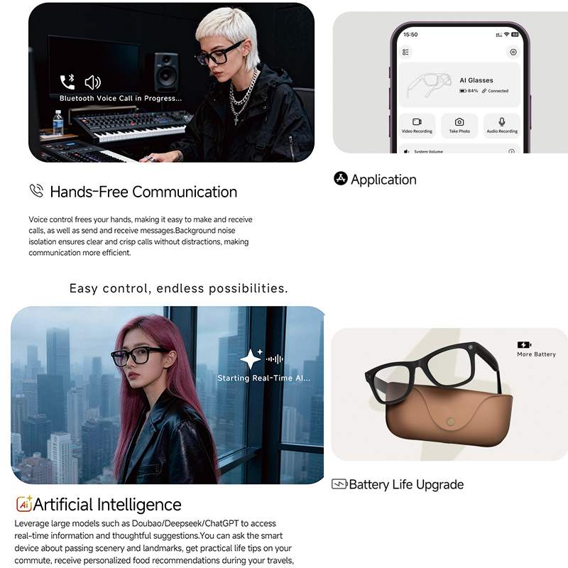2026 AI smart Glasses HD 800W  - Audio Hd Music 评论和价格