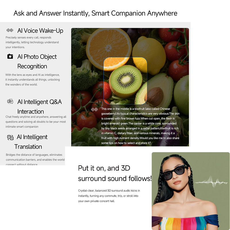 2026 AI smart Glasses HD 800W  - Audio Hd Music 评论和价格