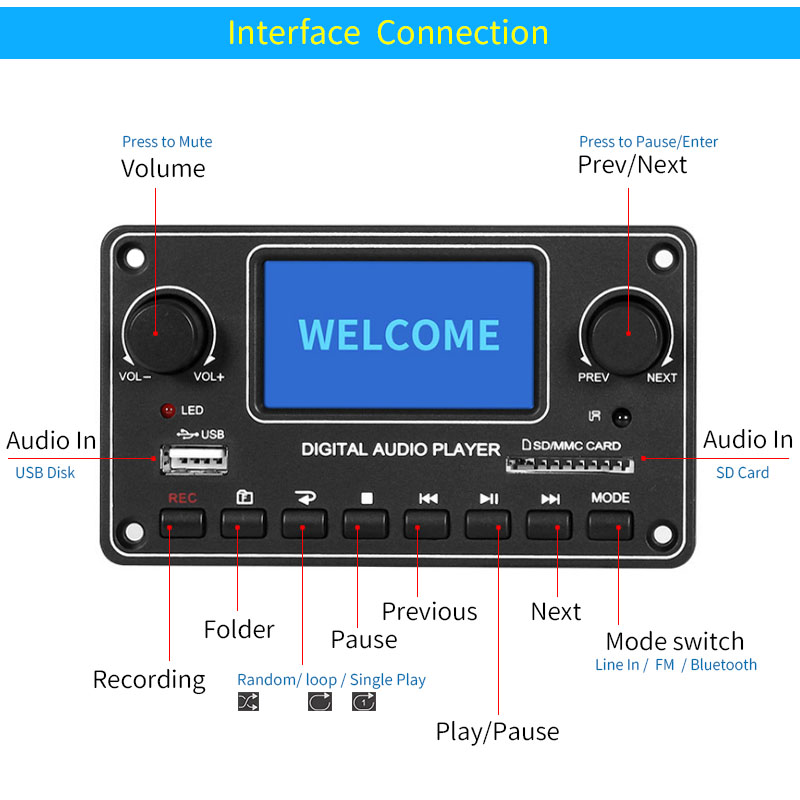 UNISIAN LCD Player Module MP3  - Audio Music App 评论和价格