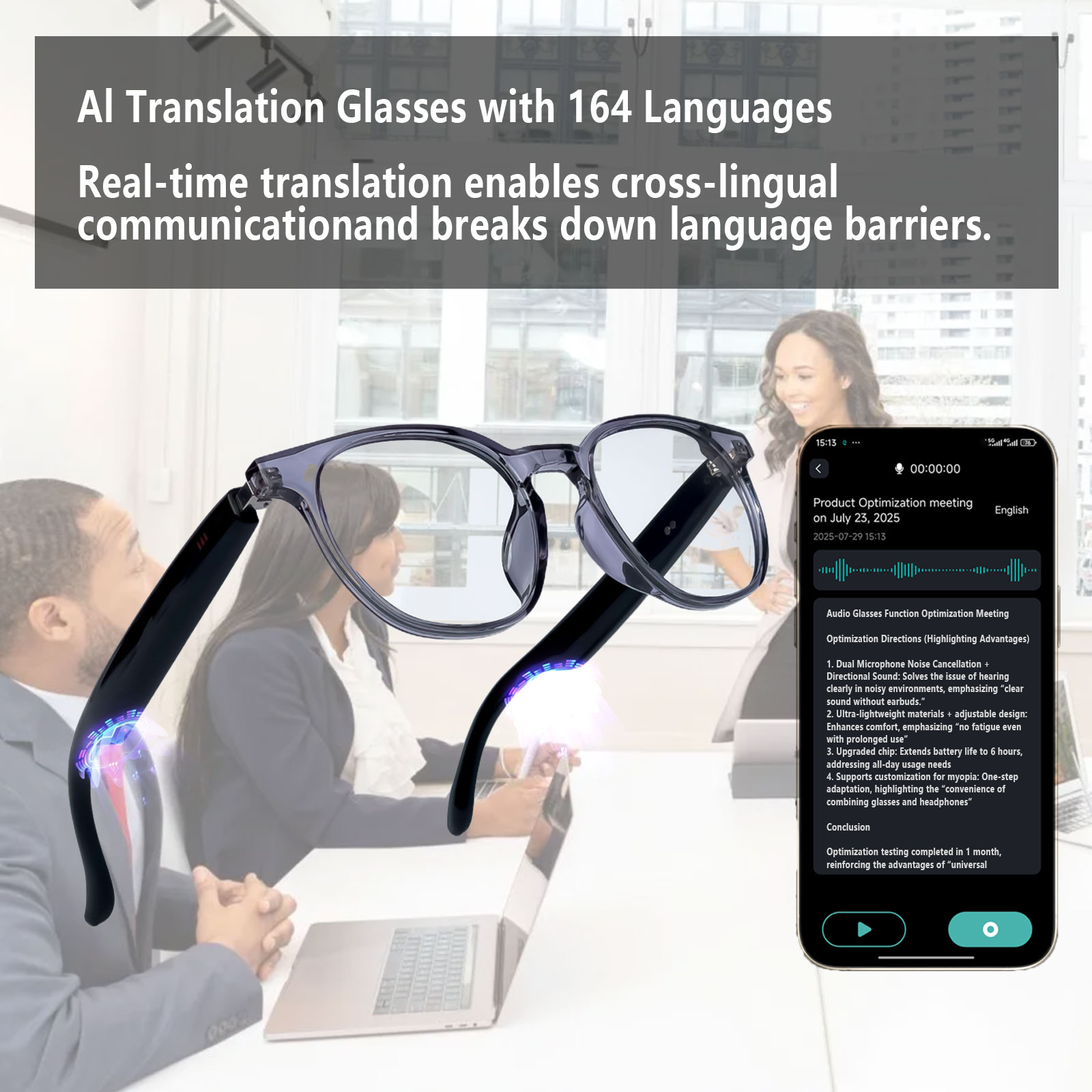 Smart Audio Glasses, Real-Time - Audio Music App 评论和价格
