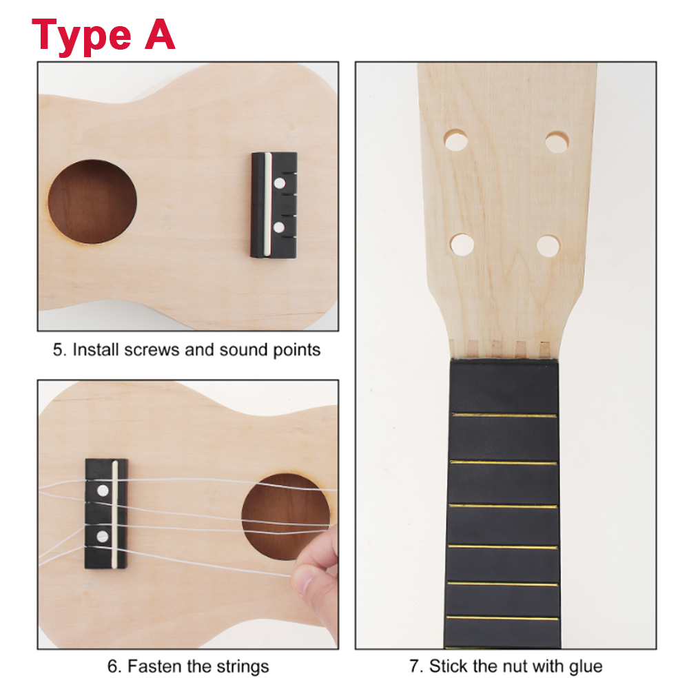 DIY Ukulele  21 Inch  Kit Deer - Ukulele Beginner Kit 评论和价格